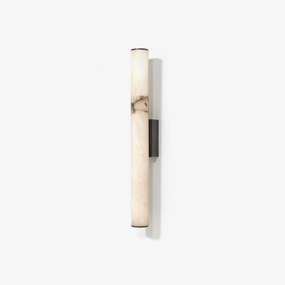 Modern Marble LED Wall Sconce Light, Copper Finish Minimalist Wall Lamp