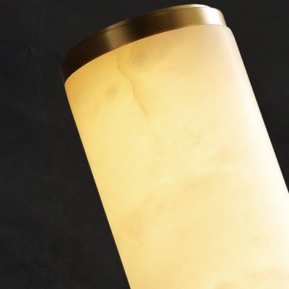 Modern Marble LED Wall Sconce Light, Copper Finish Minimalist Wall Lamp