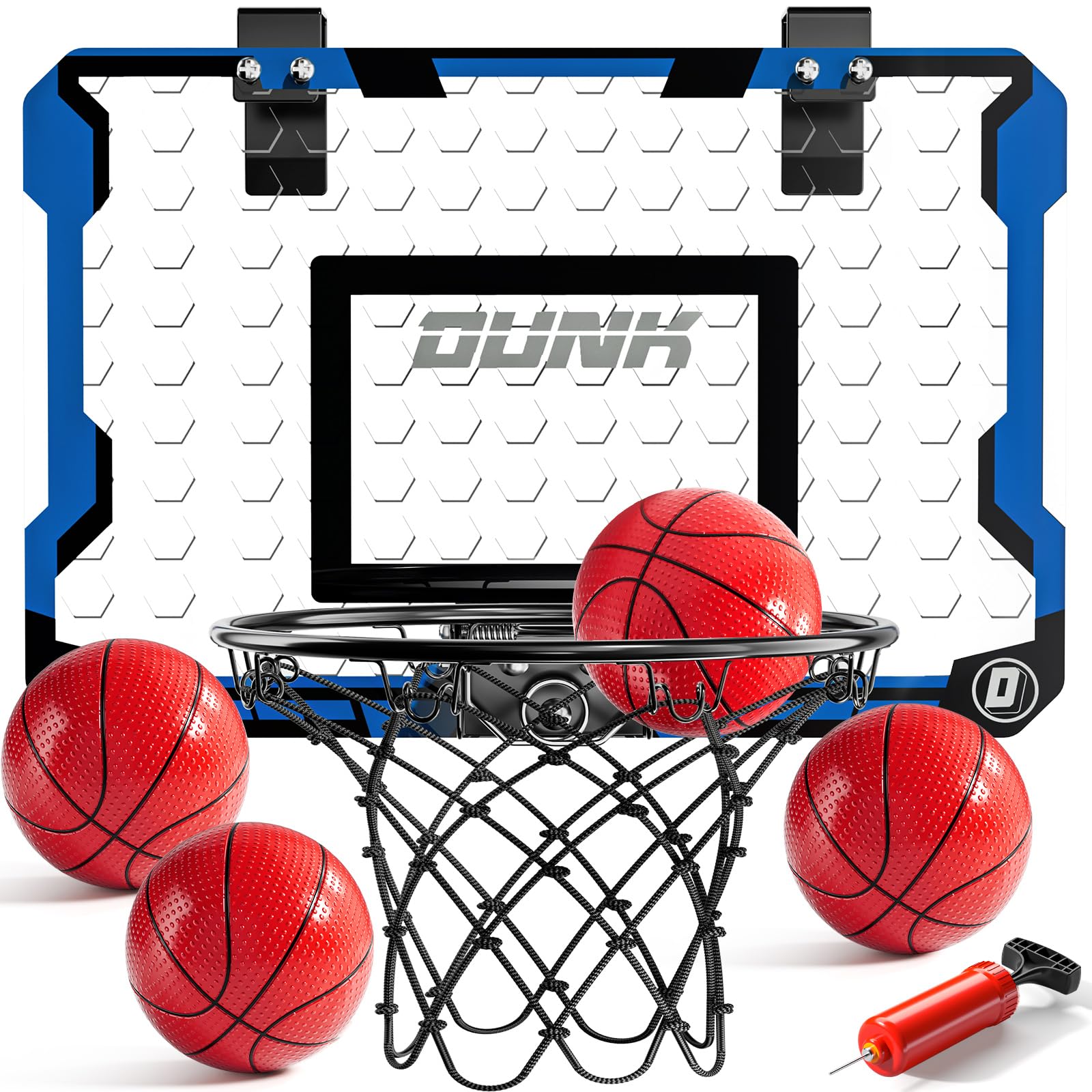 Over-the-Door Mini Basketball Hoop – Includes 4 Balls, for Kids Ages 5–12+
