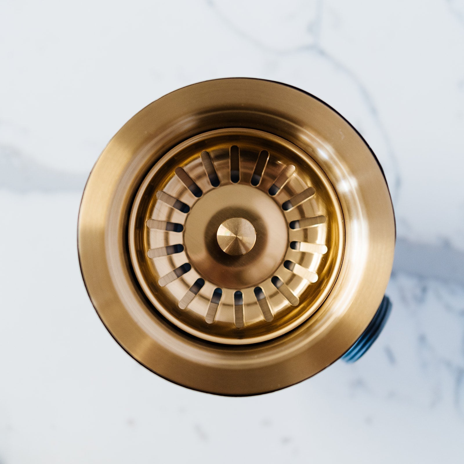 Brushed Brass Basket Strainer Kitchen Sink Waste