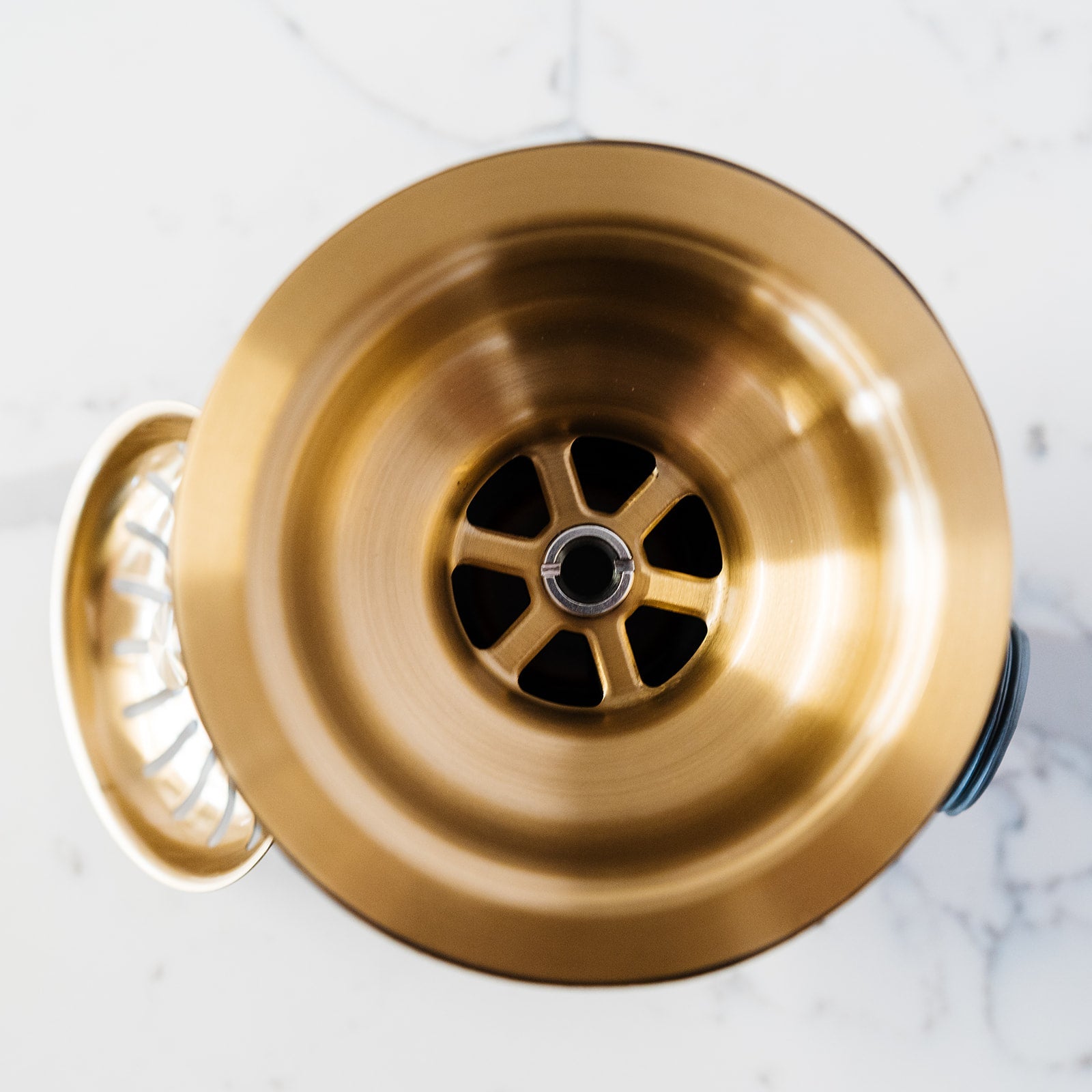Brushed Brass Basket Strainer Kitchen Sink Waste