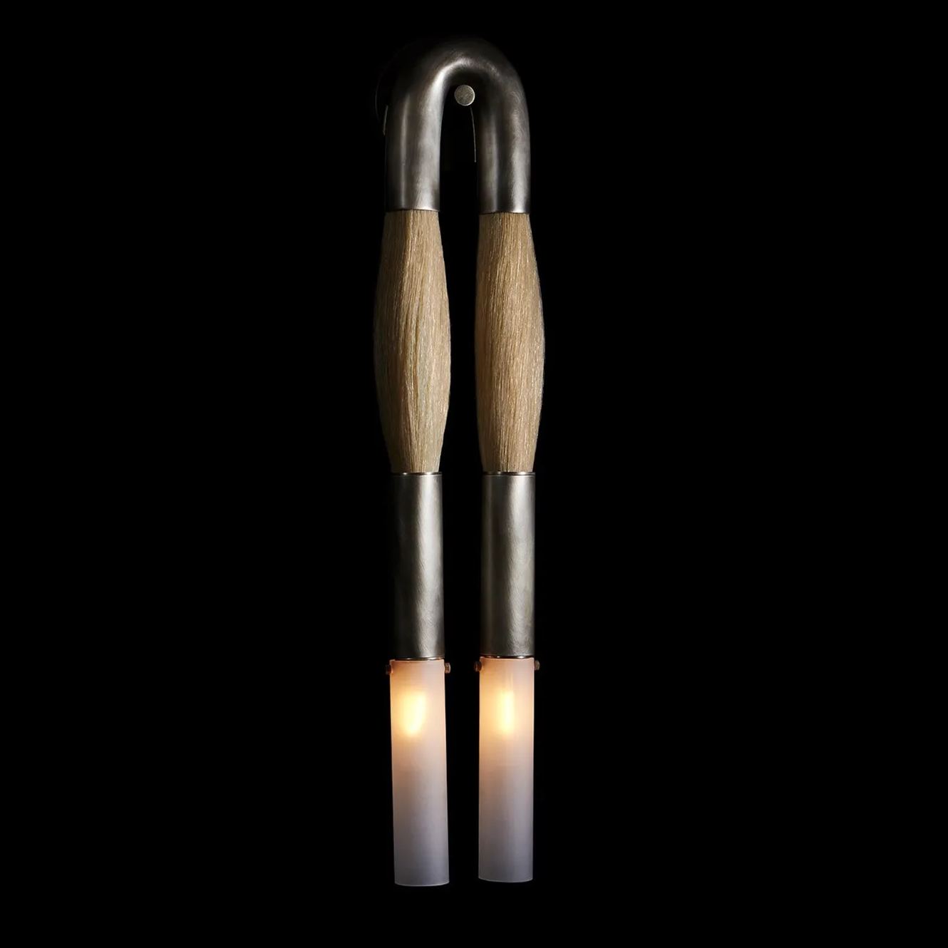 Modern Brass and Glass Wall Sconce