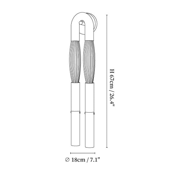 Modern Brass and Glass Wall Sconce