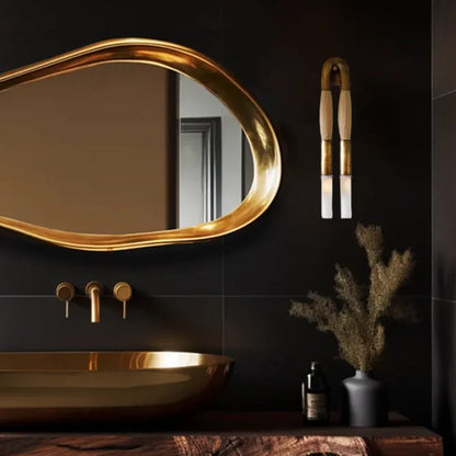 Modern Brass and Glass Wall Sconce