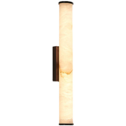 Modern Marble LED Wall Sconce Light, Copper Finish Minimalist Wall Lamp