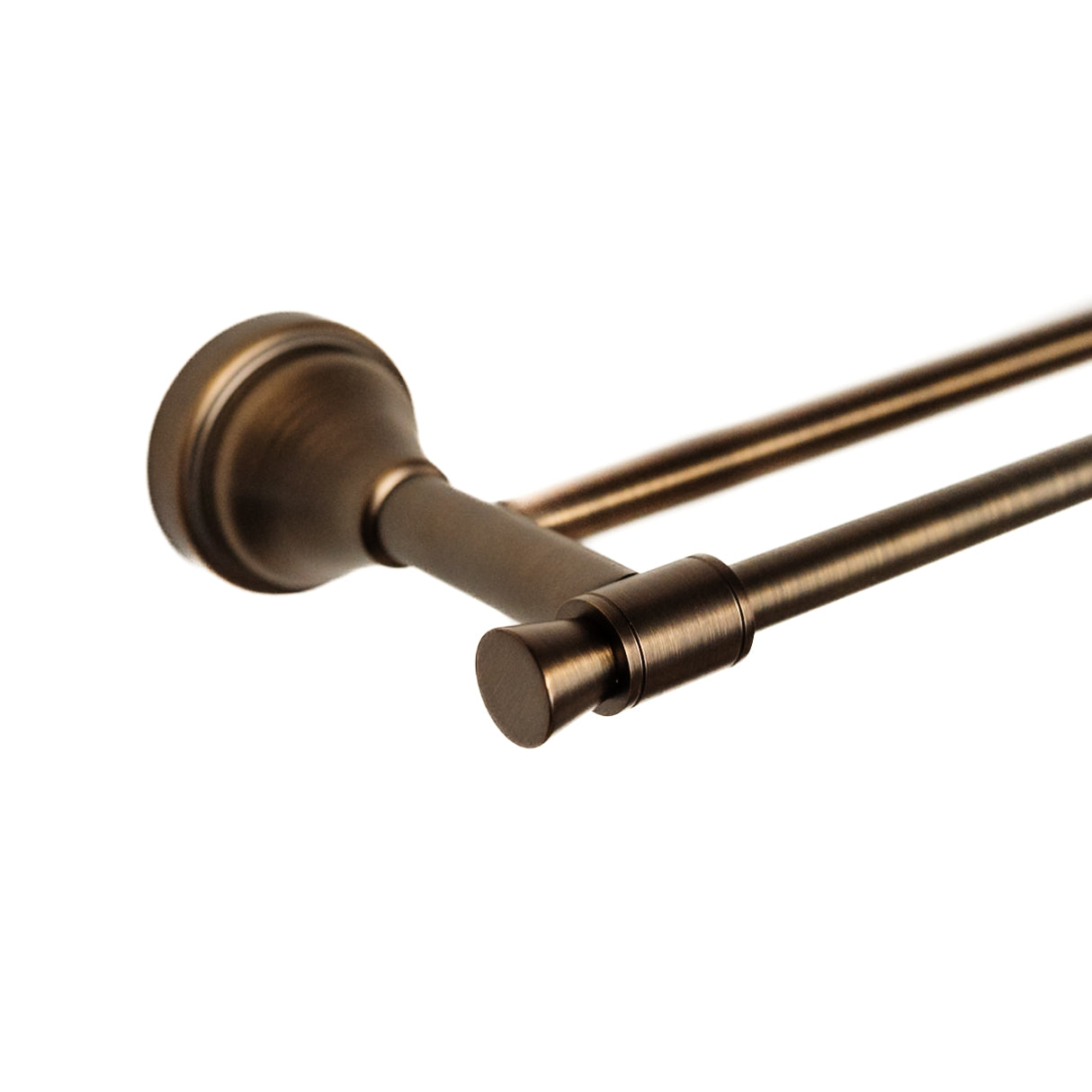 Domus Brushed Antique Brass Knurled Towel Bar Rail