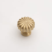 Aura Solid Brass Knob Brushed Brass