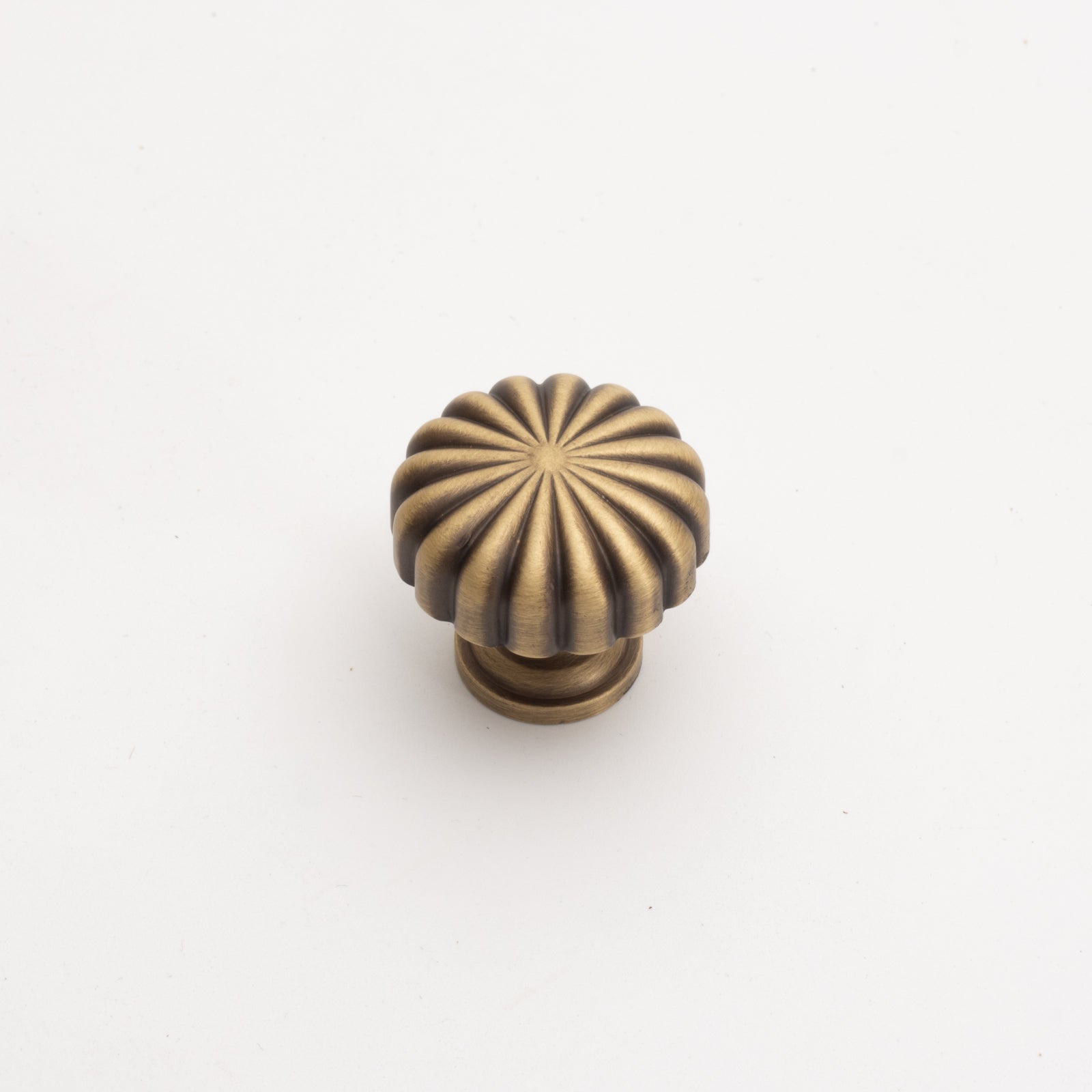 Aura Solid Brass Knob Brushed Antique Brass