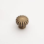 Aura Solid Brass Knob Brushed Antique Brass