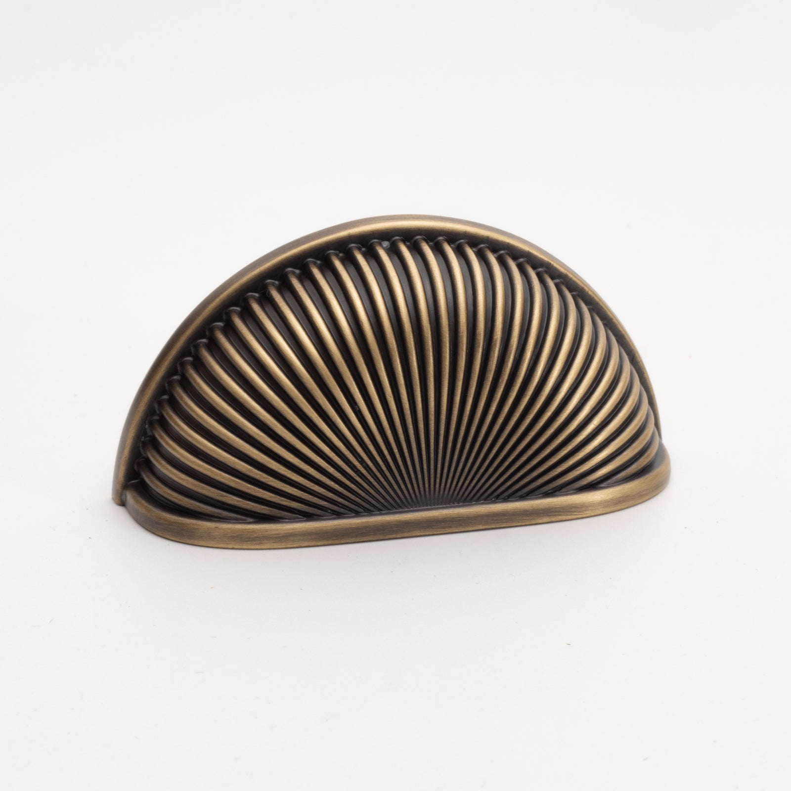 Aura Solid Brass Cup Pull Handle Brushed Antique Brass