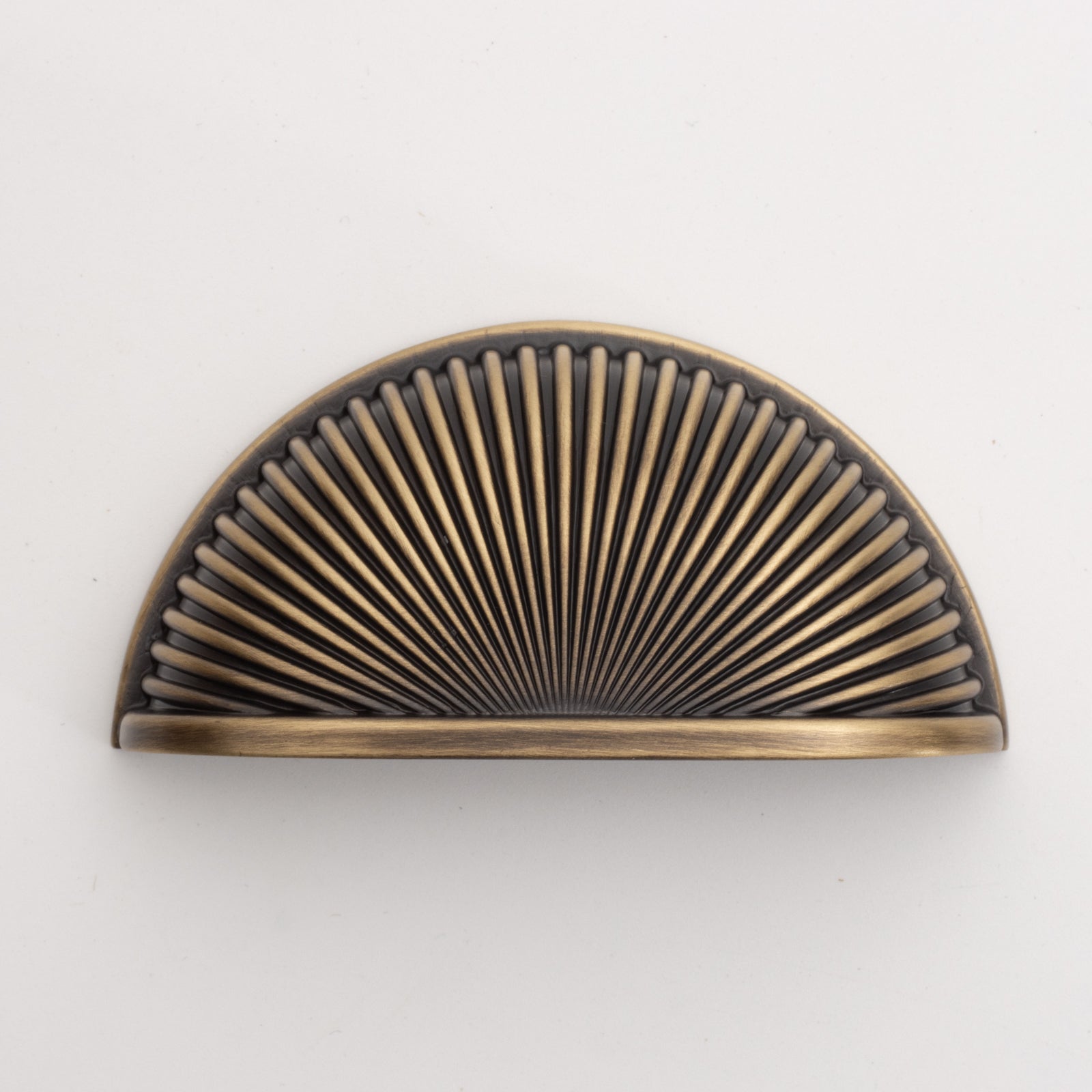 Aura Solid Brass Cup Pull Handle Brushed Antique Brass