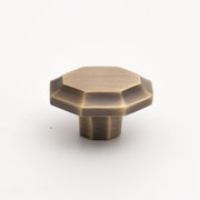 Fortis Solid Brass Knob Brushed Antique Brass