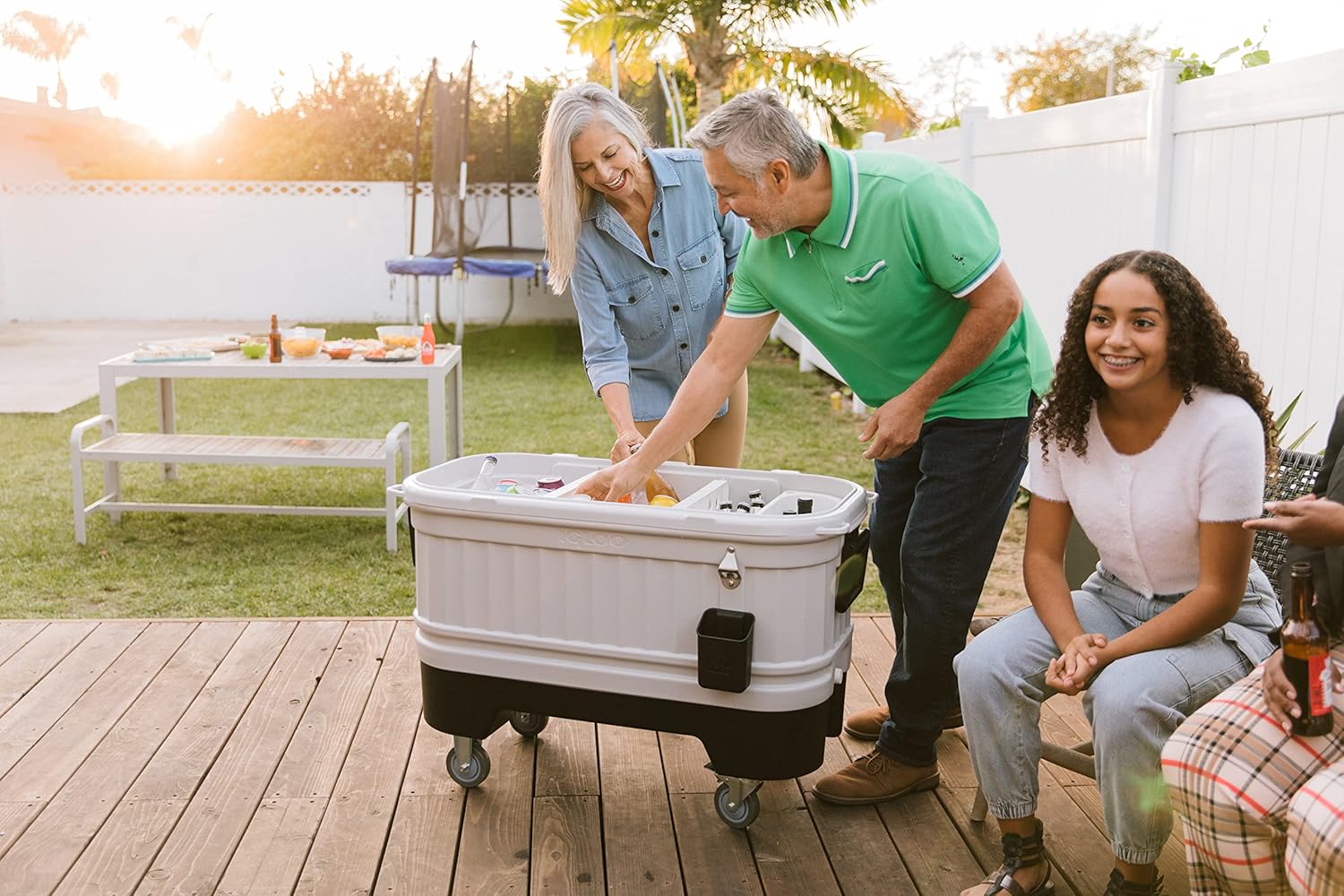 Rolling 125-Qt Drink Cooler