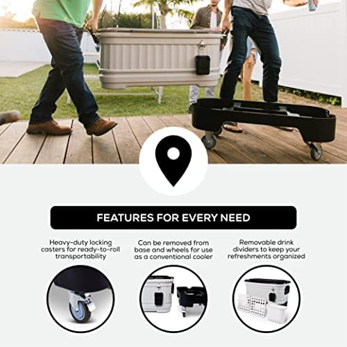 Rolling 125-Qt Drink Cooler