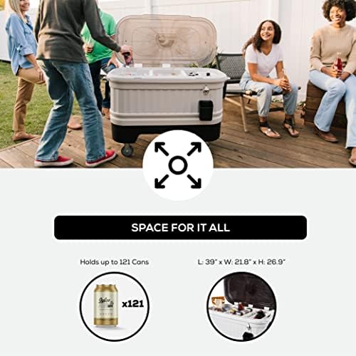 Rolling 125-Qt Drink Cooler